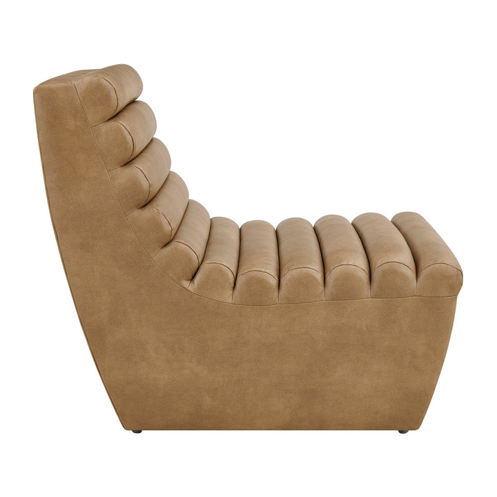 Corbin Vegan Leather Accent Chair — Toast — product view 3