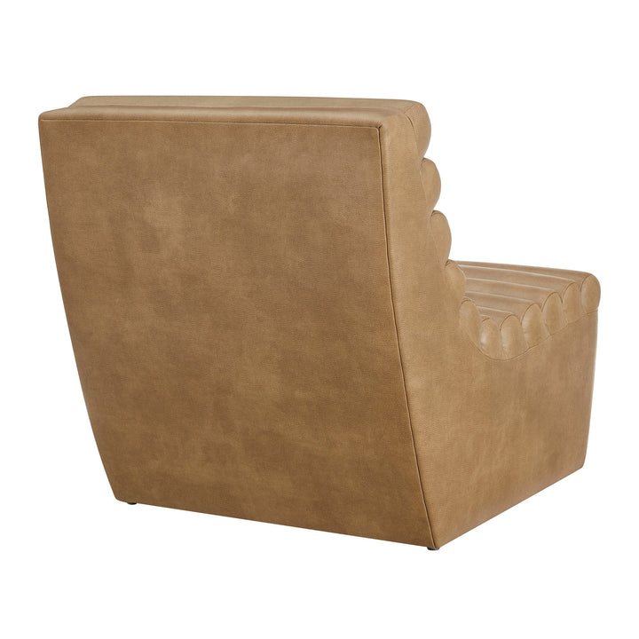 Corbin Vegan Leather Accent Chair — Toast — product view 4
