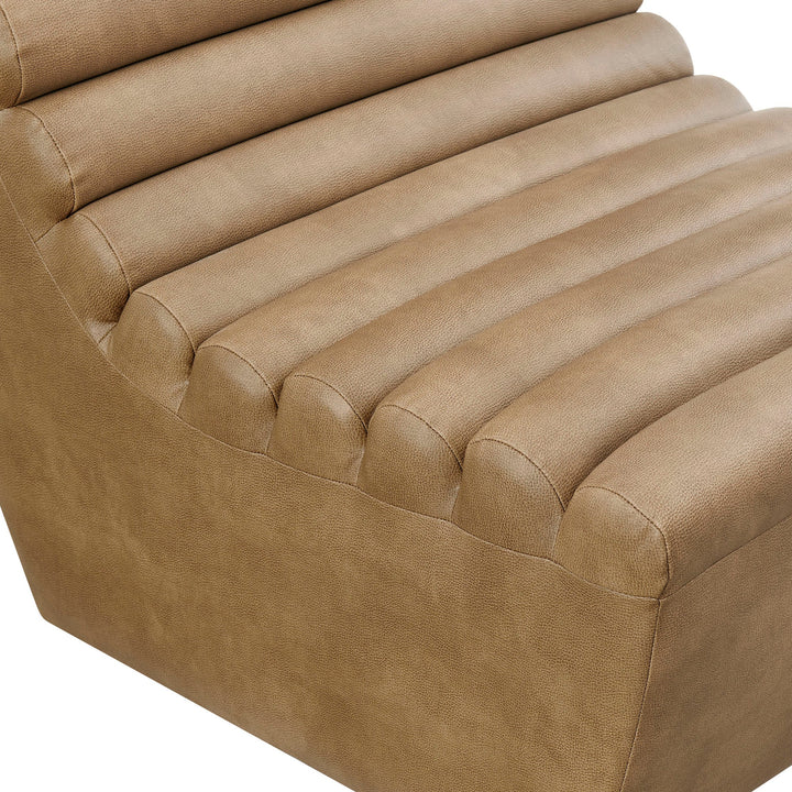 Corbin Vegan Leather Accent Chair — Toast — product view 6