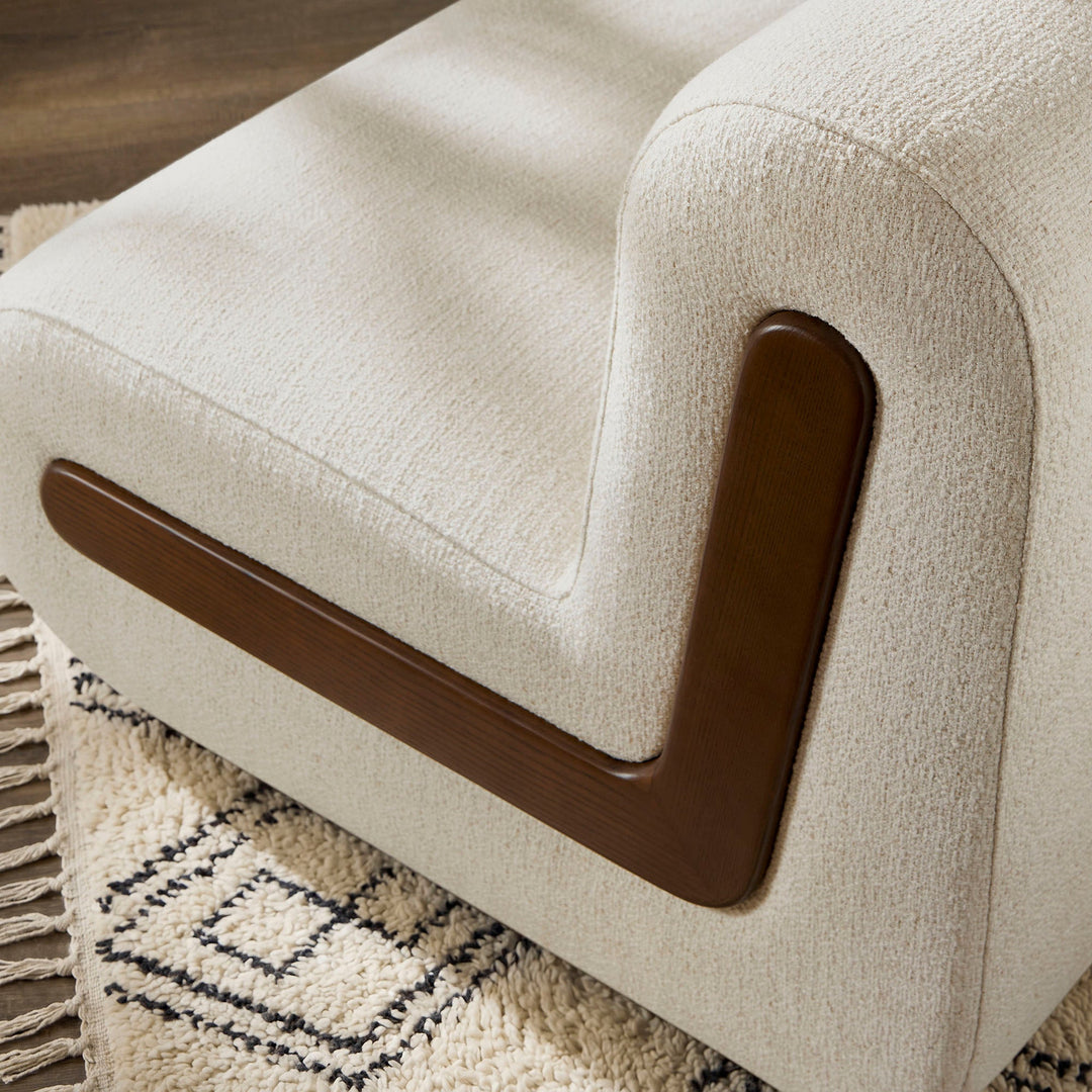 Denby Linen Blend Accent Chair — Ivory — product view 2
