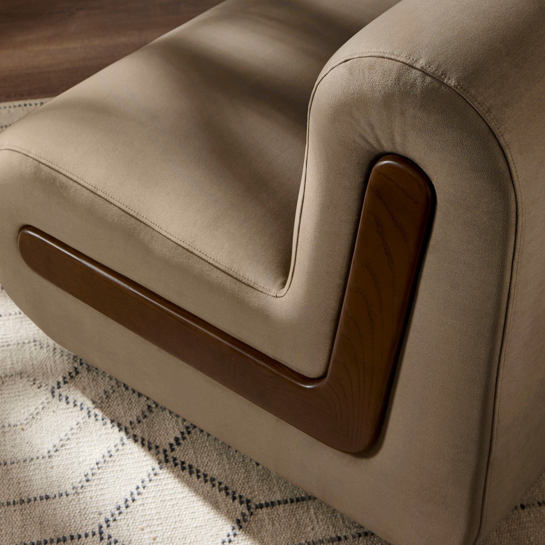 Denby Performance Velvet Chair — Taupe — product view 2