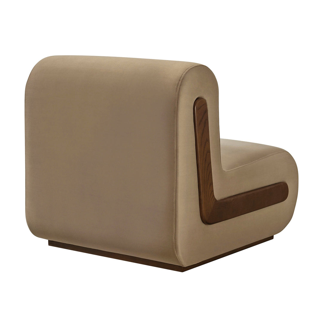 Denby Performance Velvet Chair — Taupe — product view 4