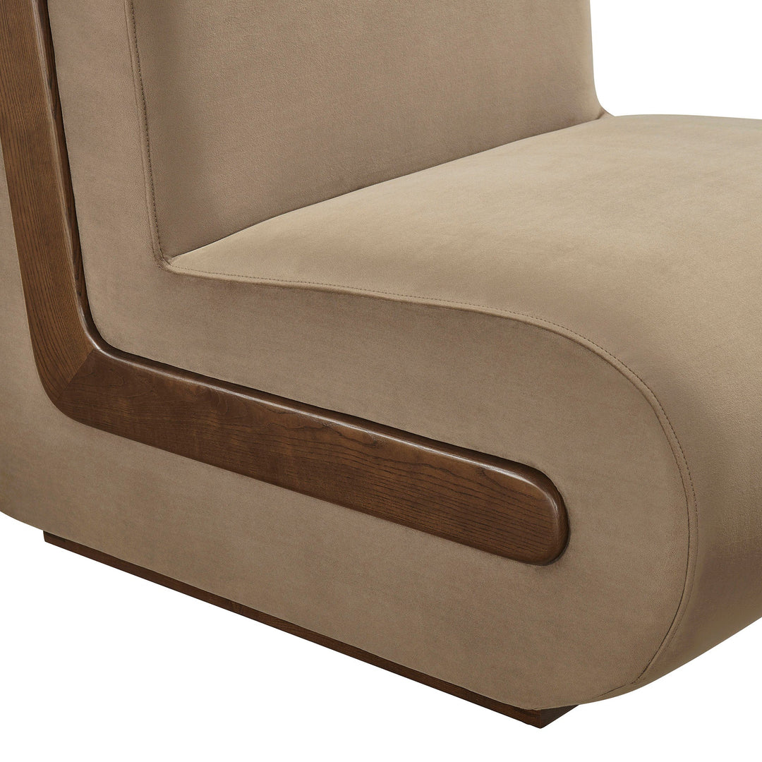Denby Performance Velvet Chair — Taupe — product view 6
