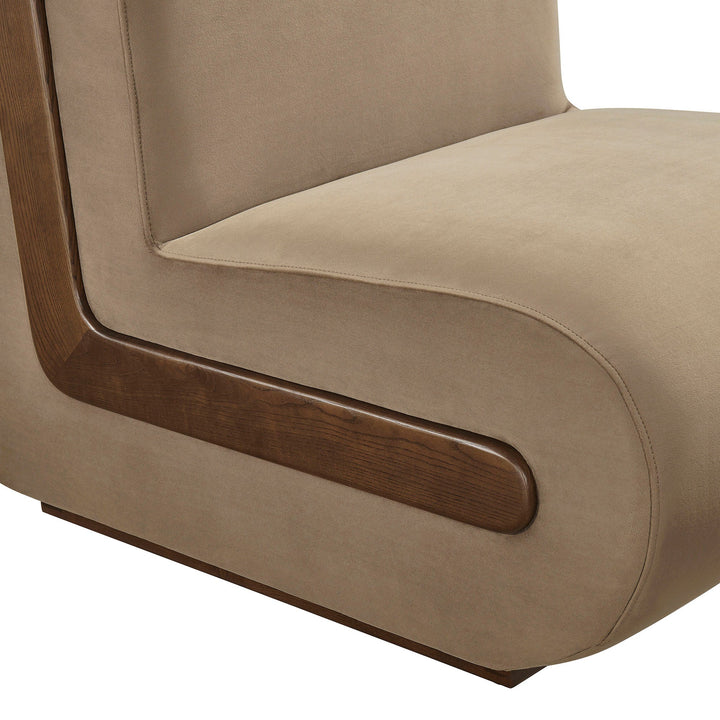 Denby Performance Velvet Chair — Taupe — product view 6