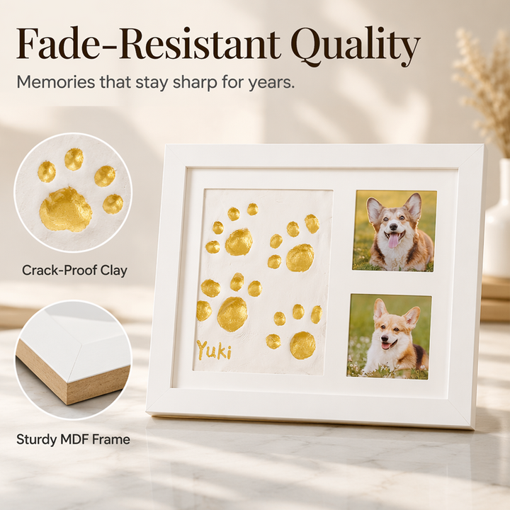 Pet Paw Print Keepsake Frame — product photo