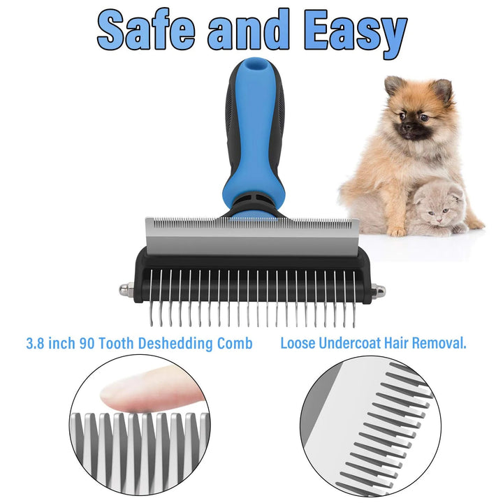 Pet Undercoat Grooming Tool — additional details and use