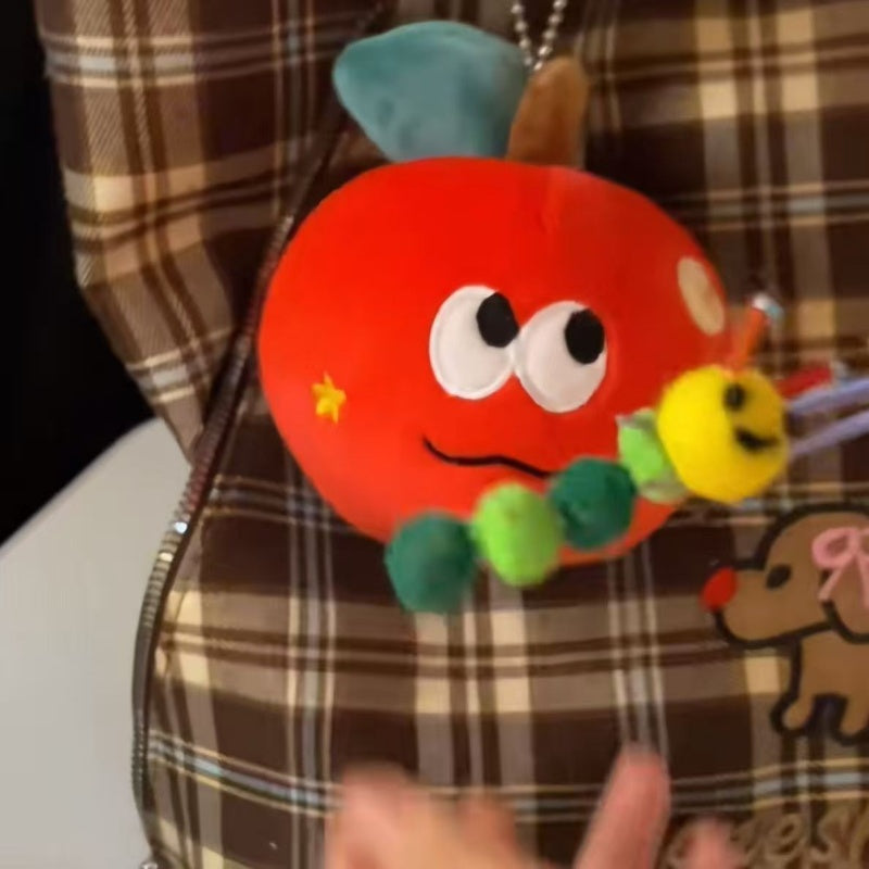 Plush Apple Keychain Charm — additional details and use