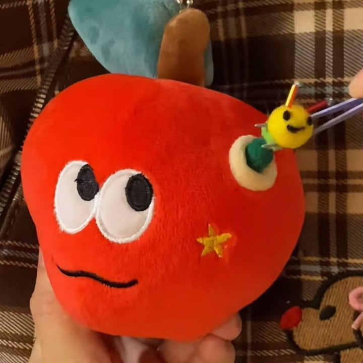 Plush Apple Keychain Charm — product photo