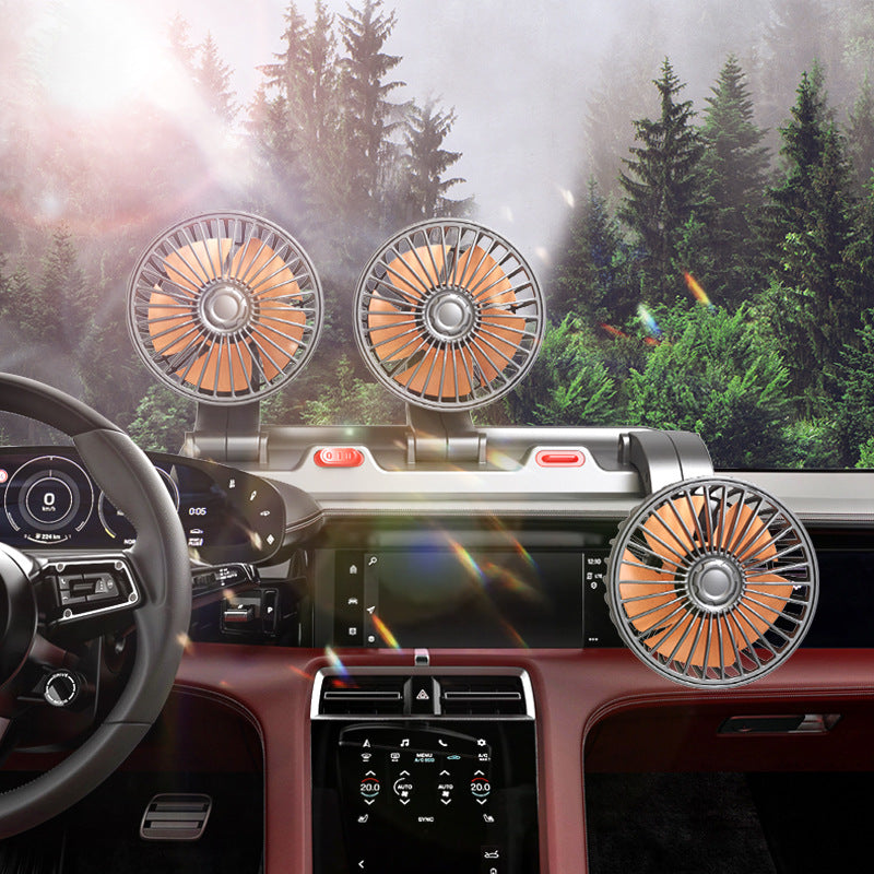 Dual-Head Car Cooling Fan — product view