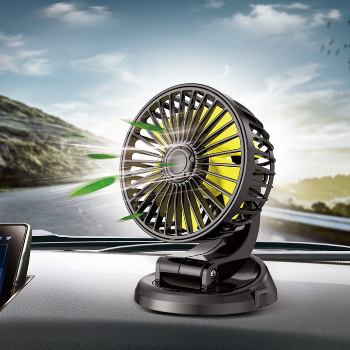Dual-Head Car Cooling Fan — detail view