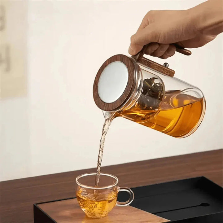 Glass Teapot with Infuser — detail view