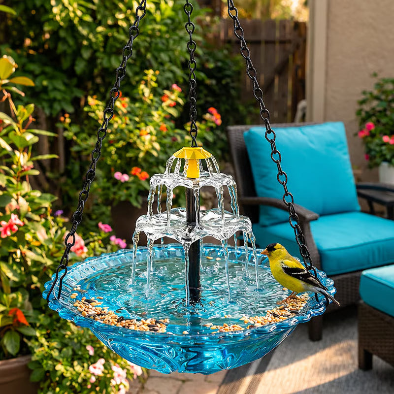 Hanging Solar Bird Bath Fountain — additional product view
