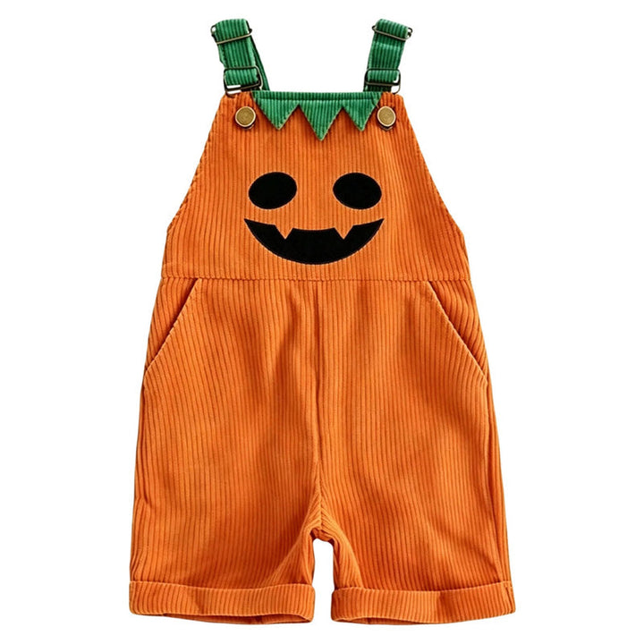 Kids Pumpkin Corduroy Overalls — additional product view