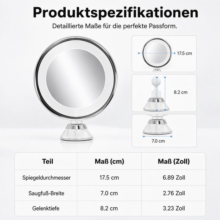 LED Magnifying Makeup Mirror — additional product view