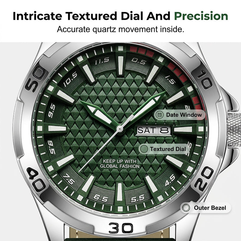 Luminous Quartz Sports Watch — detail view