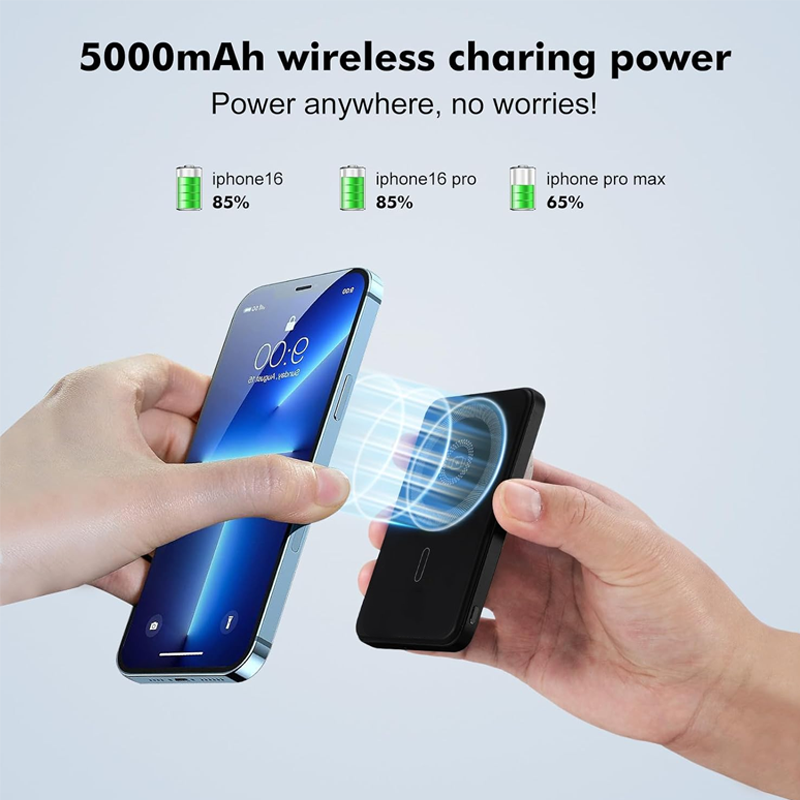 Magnetic Wireless Charger with Display — product view
