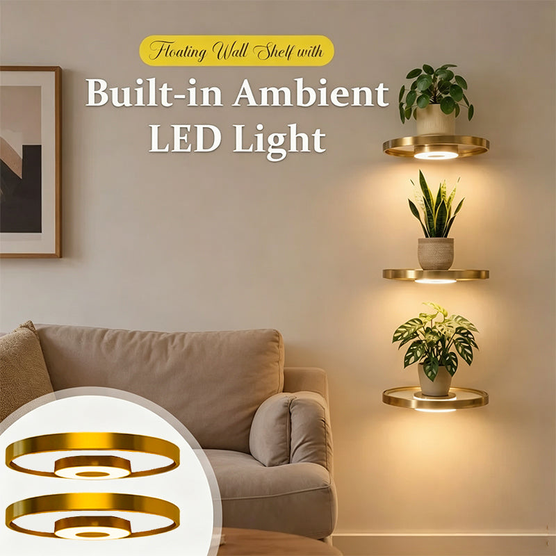 Plant Display Wall Shelf with Light — product view