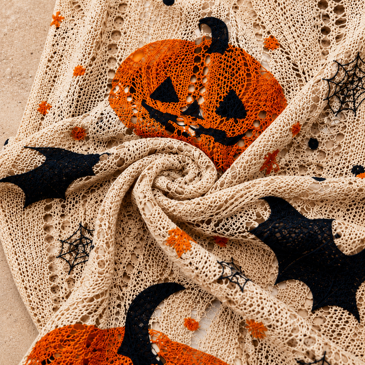 Pumpkin Batwing Knit Sweater — styled product view