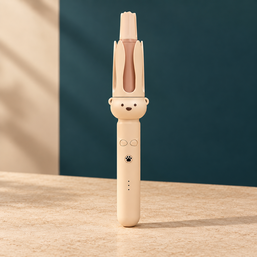Rotating Hair Curler — styled product view