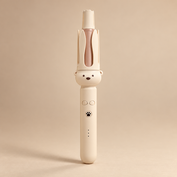 Rotating Hair Curler — styled product view