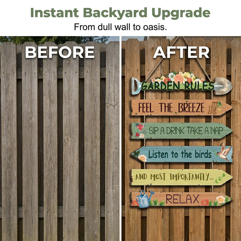 Rustic Garden Hanging Sign — additional product view