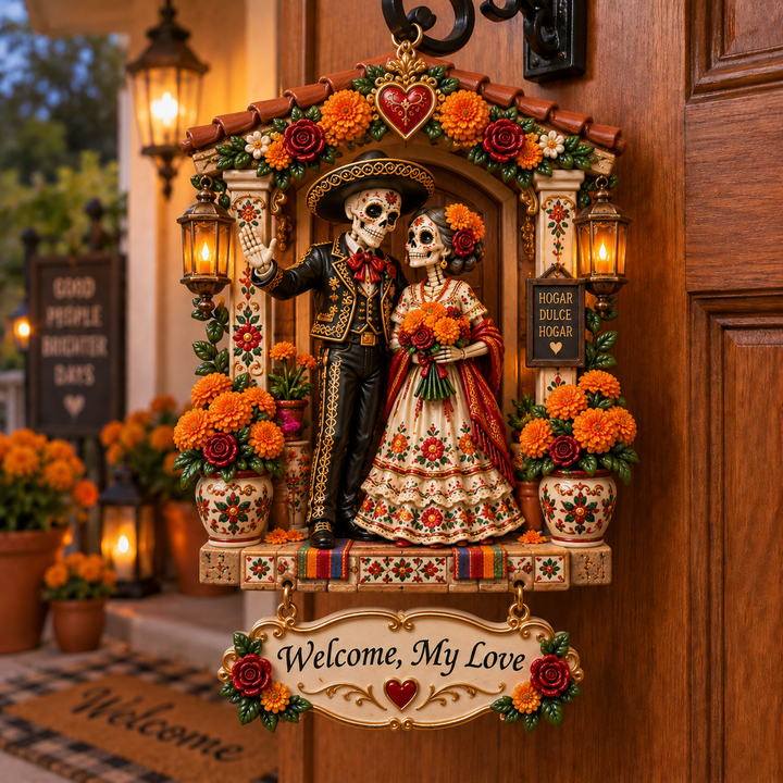 Skeleton Couple Hanging Keepsakes — product view