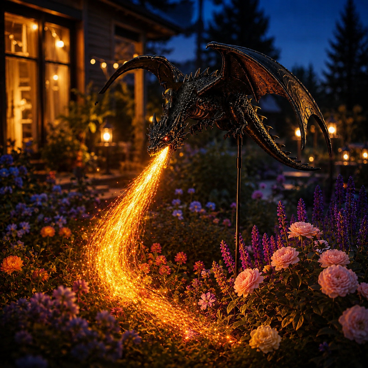Solar Dragon Garden Light — product view