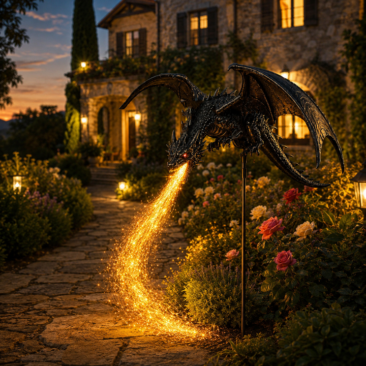 Solar Dragon Garden Light — detail view