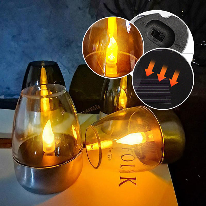 Solar LED Table Lamp Set — detail view