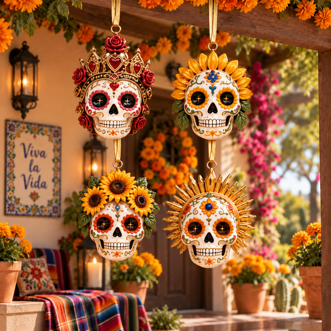 Sugar Skull Hanging Ornament Collection — product view