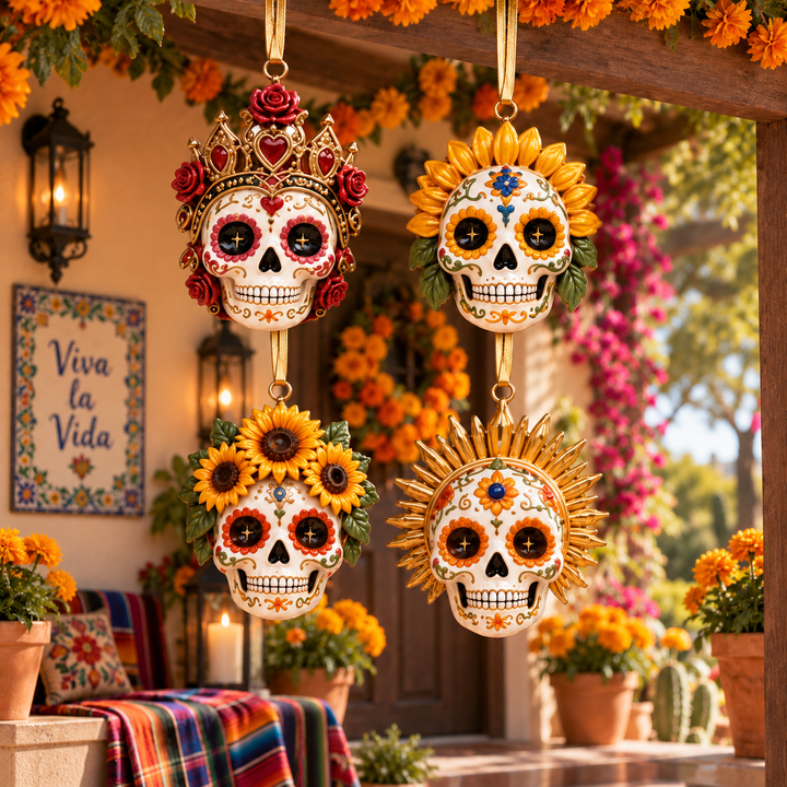 Sugar Skull Hanging Ornament Collection — product view