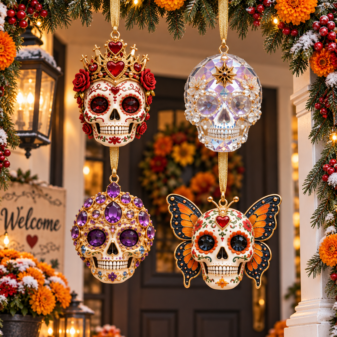 Sugar Skull Hanging Ornament Collection — detail view