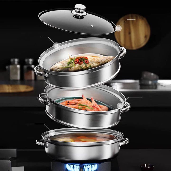 Three-Tier Cooking Steamer — product view