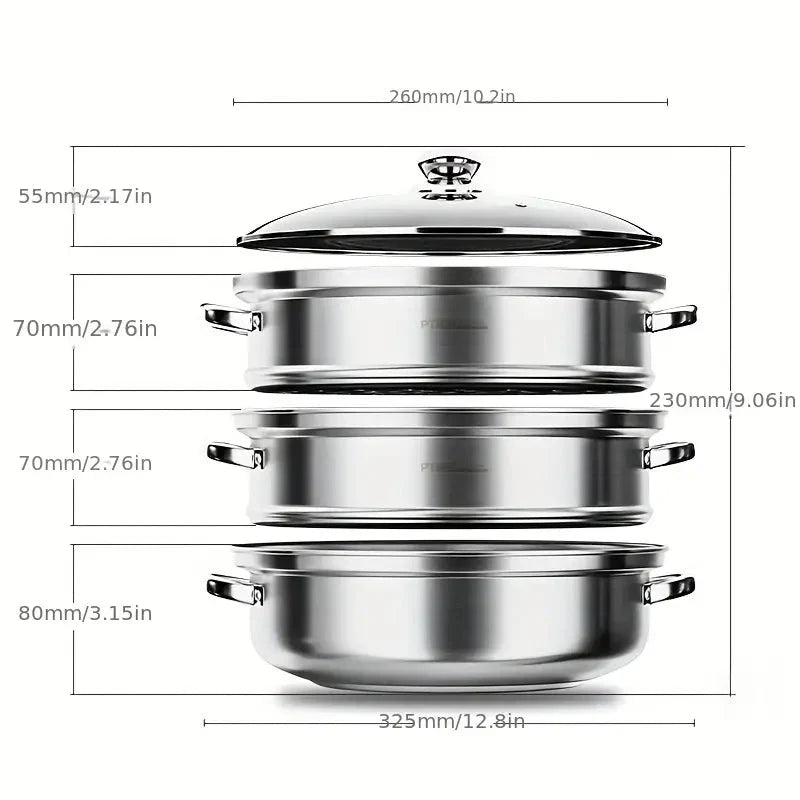 Three-Tier Cooking Steamer — additional product view