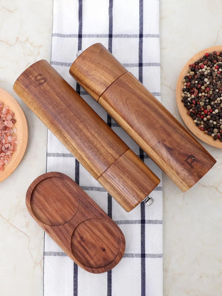 Wood Salt & Pepper Mill Set — product view