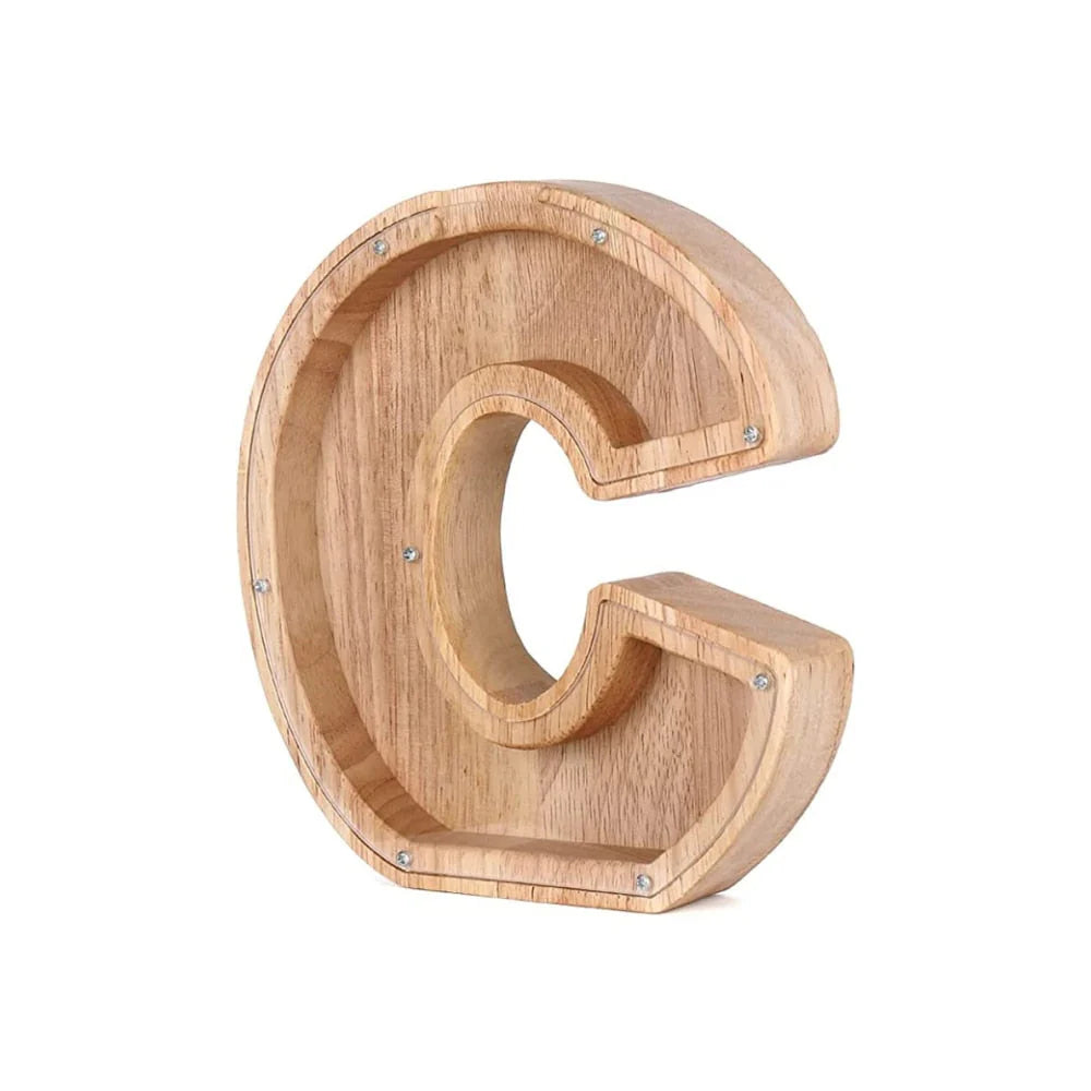 Wooden Letter Coin Bank — additional product view