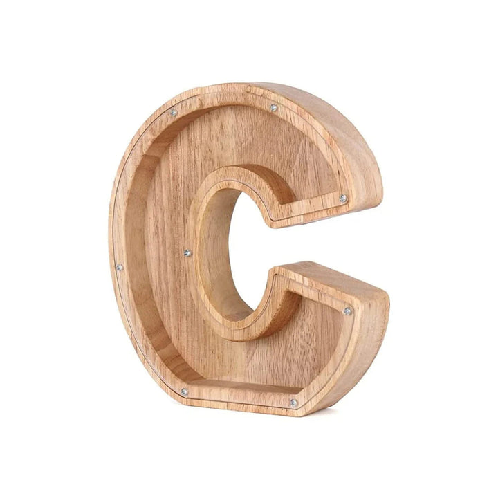 Wooden Letter Coin Bank — additional product view