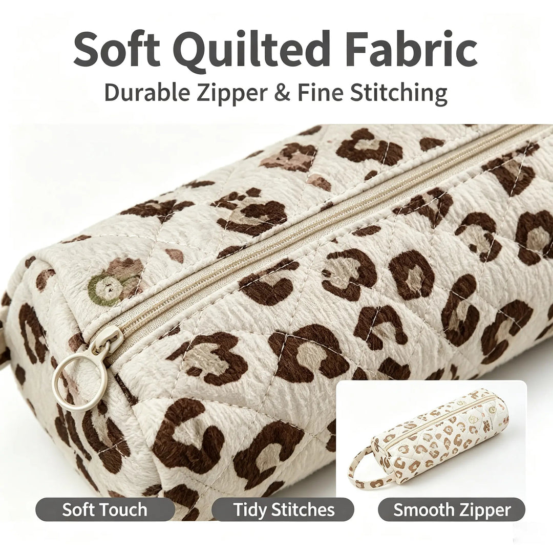 Quilted Zip Makeup Pouch — additional details and use