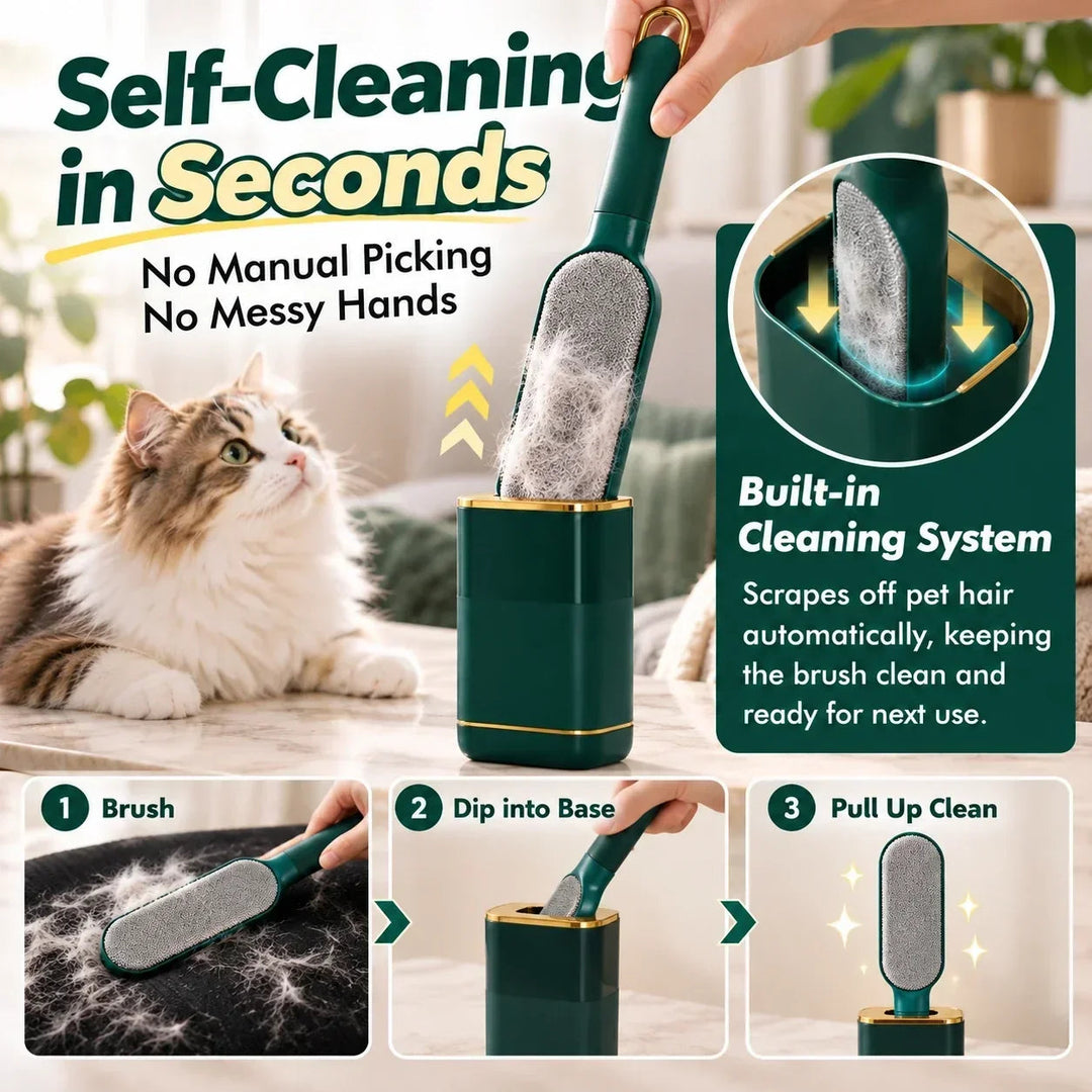 Self-Cleaning Fabric Hair Brush — product photo