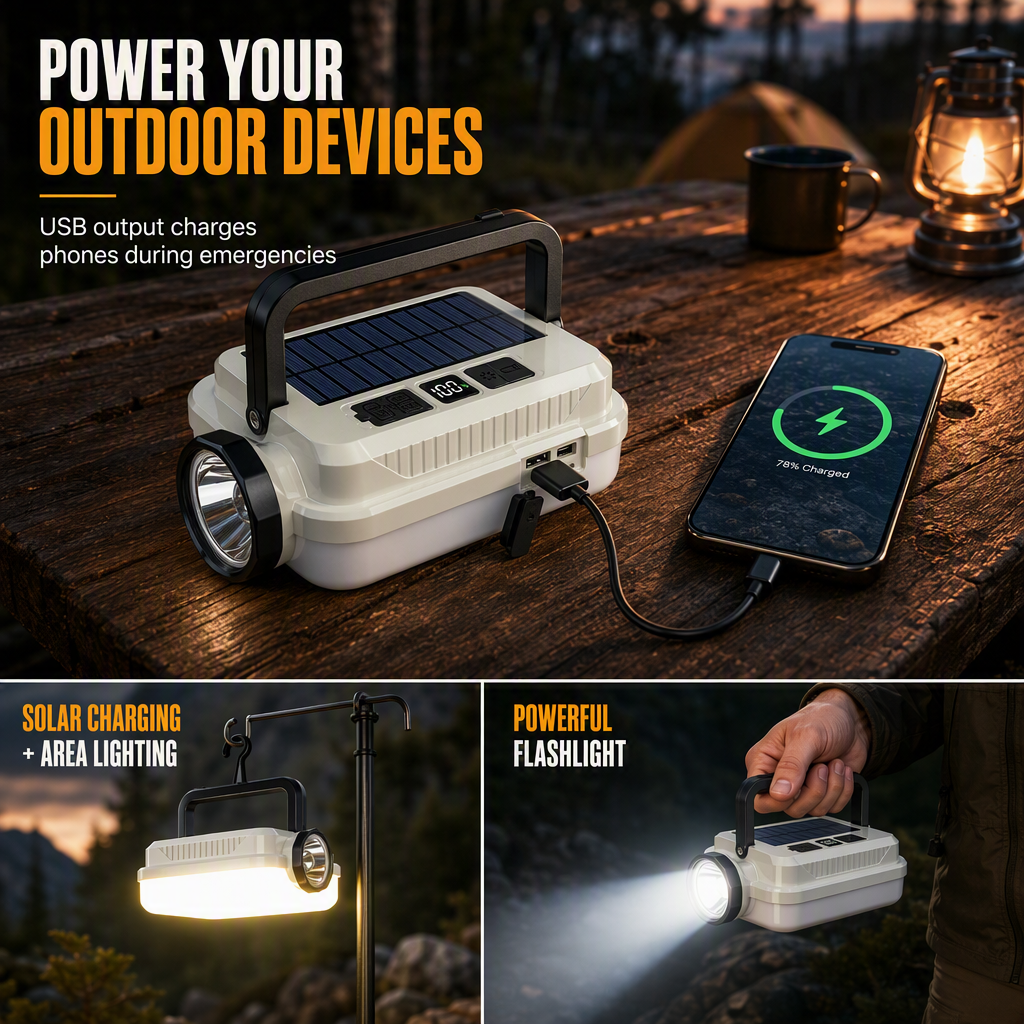 Solar Camping Lantern — additional details and use