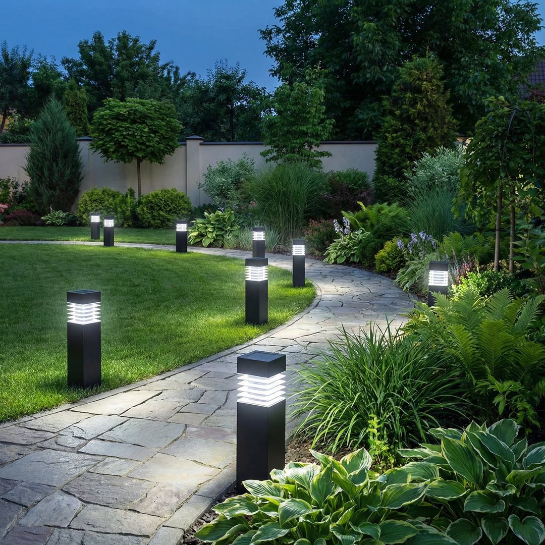 Solar Garden Ground Lights — additional details and use