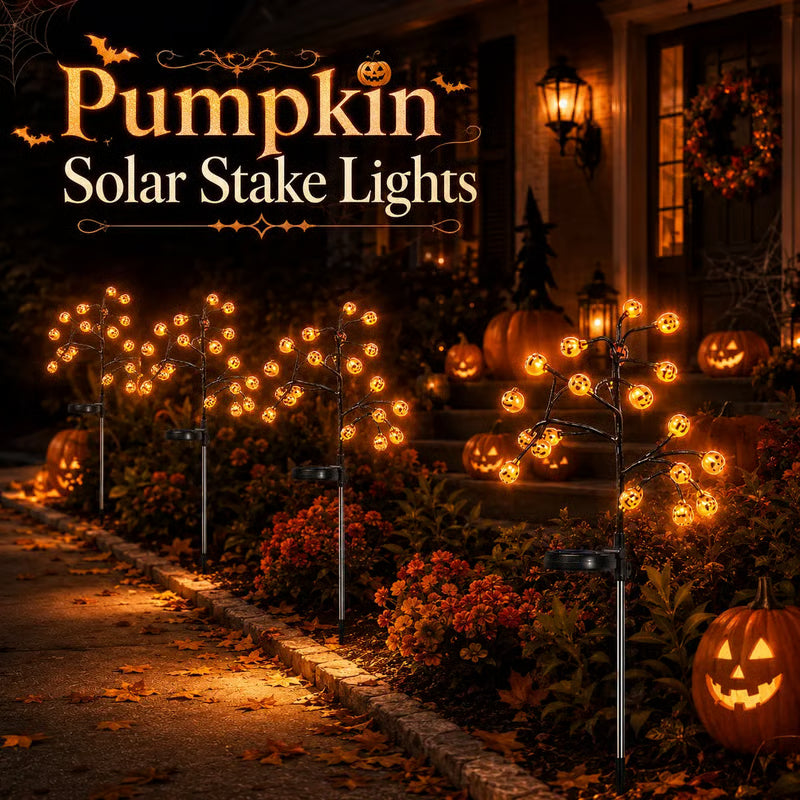 Solar Pumpkin Stake Lights — additional product view