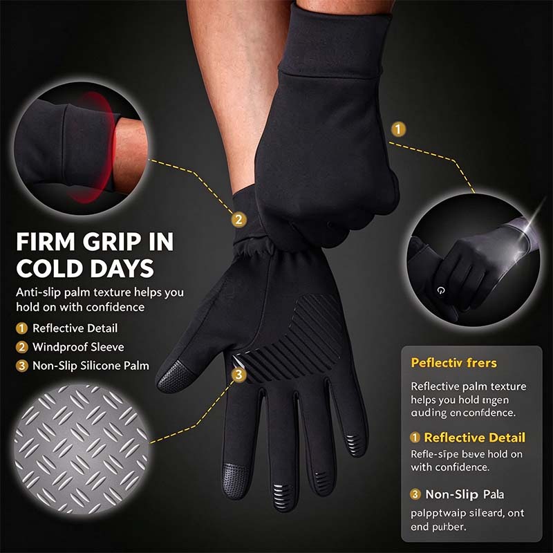Touchscreen Winter Gloves — additional details and use
