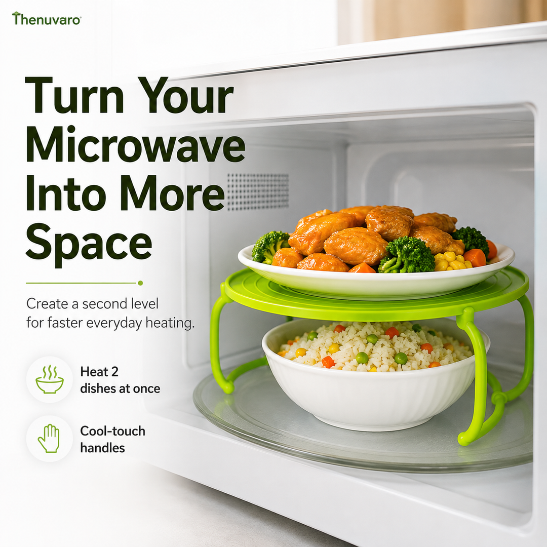 Two-Level Microwave Plate Rack — product photo