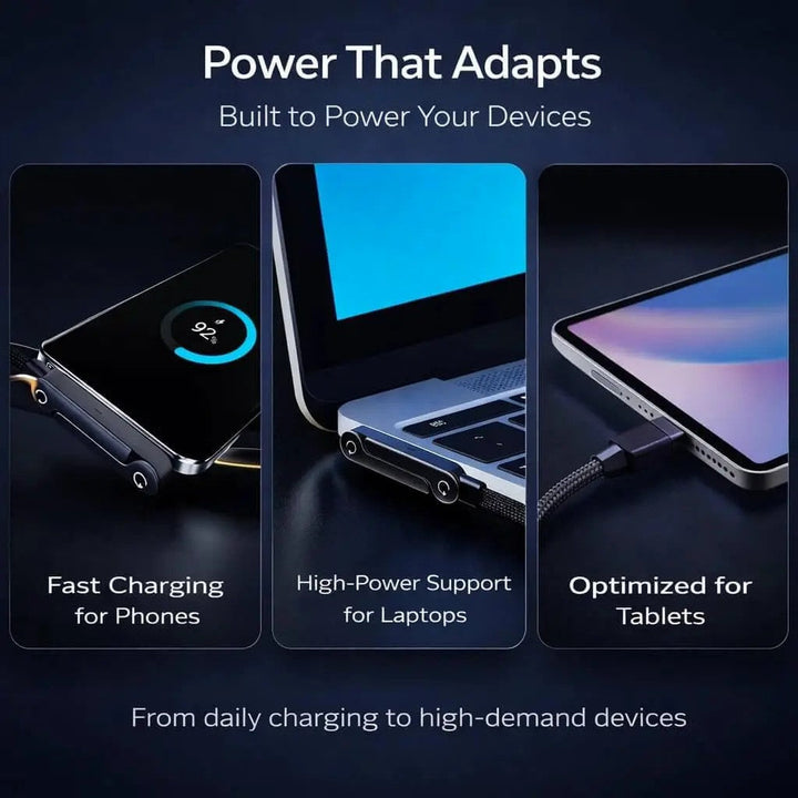 USB-C Cable with Folding Stand — additional details and use