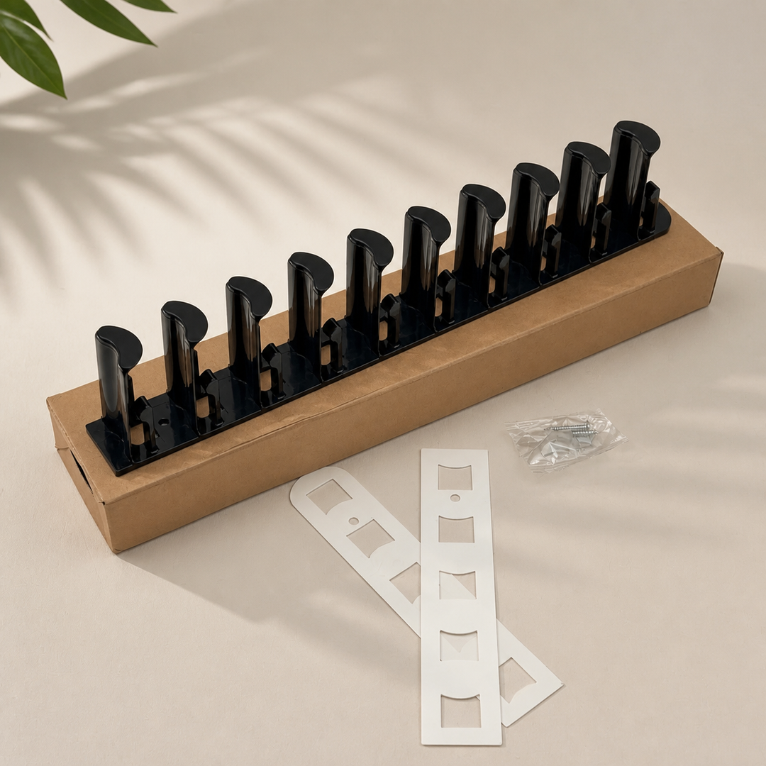 Wall-Mounted Cap Organizer — additional details and use