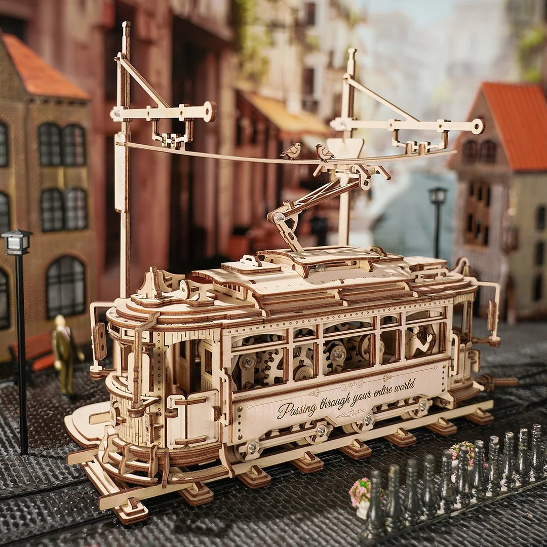 Wooden City Tram Building Kit — product photo