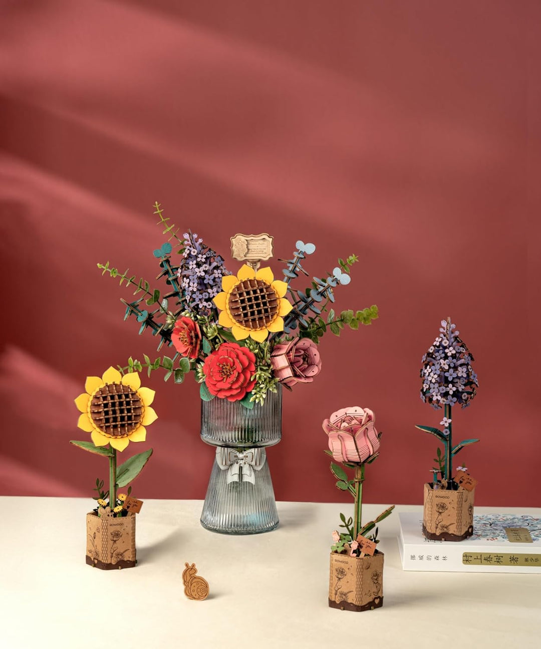Wooden Flower Bouquet Building Kit — additional product view