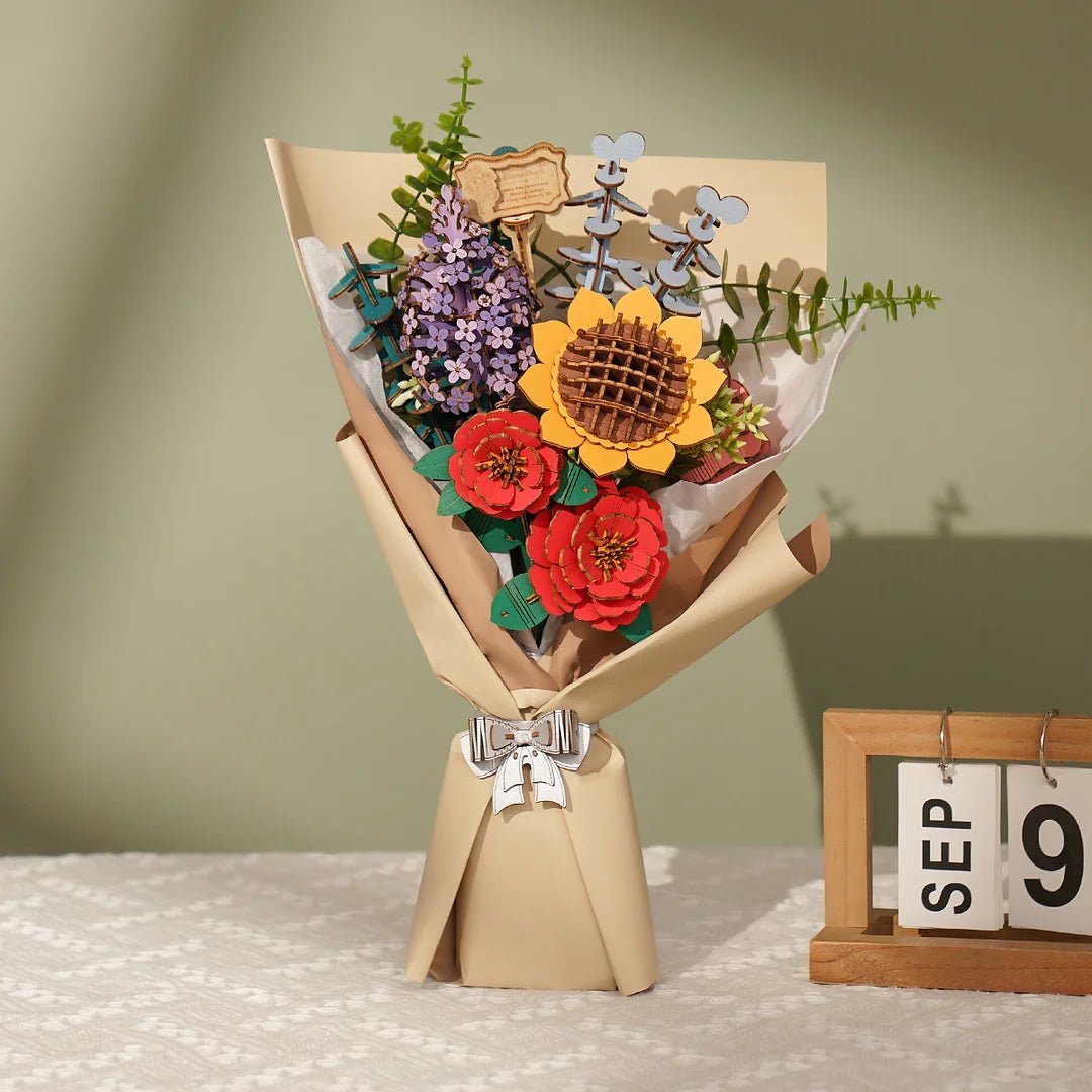 Wooden Flower Bouquet Building Kit — product photo