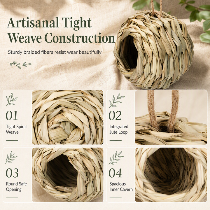 Woven Bird Nest Shelter — additional details and use